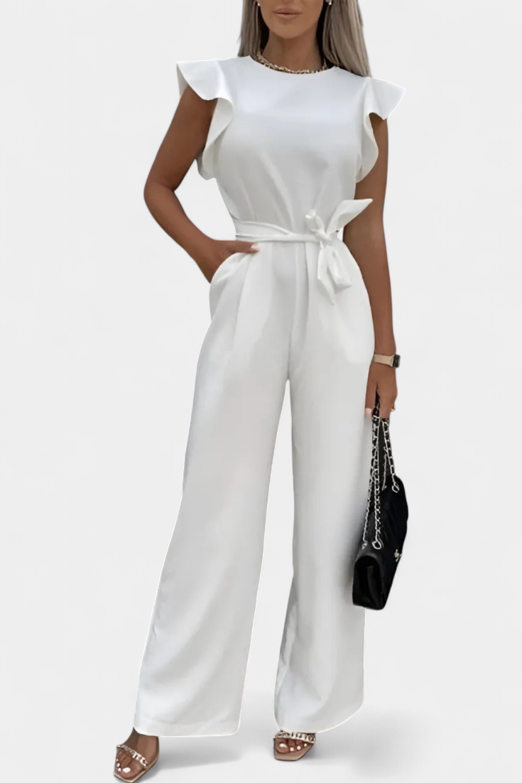Shalonda mono elegante sin mangas con lazo