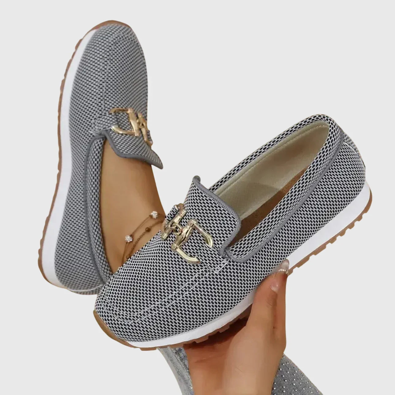 Sinforosa™ | Mocasín Deportivo con Hebilla Dorada