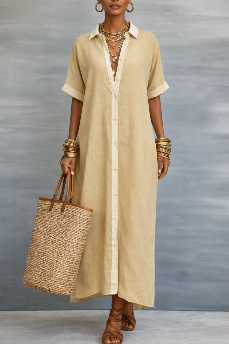 Isabel | Vestido maxi minimalista para mujer