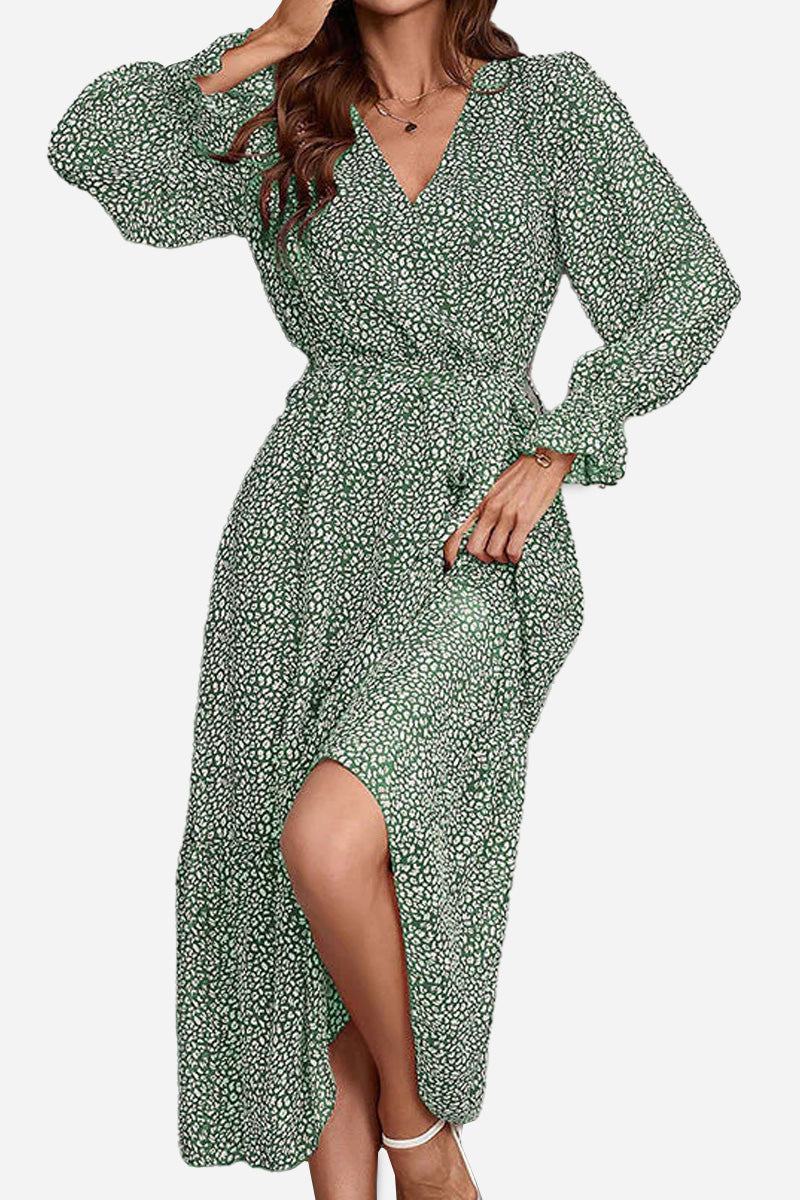 Vestido midi envolvente Bloom
