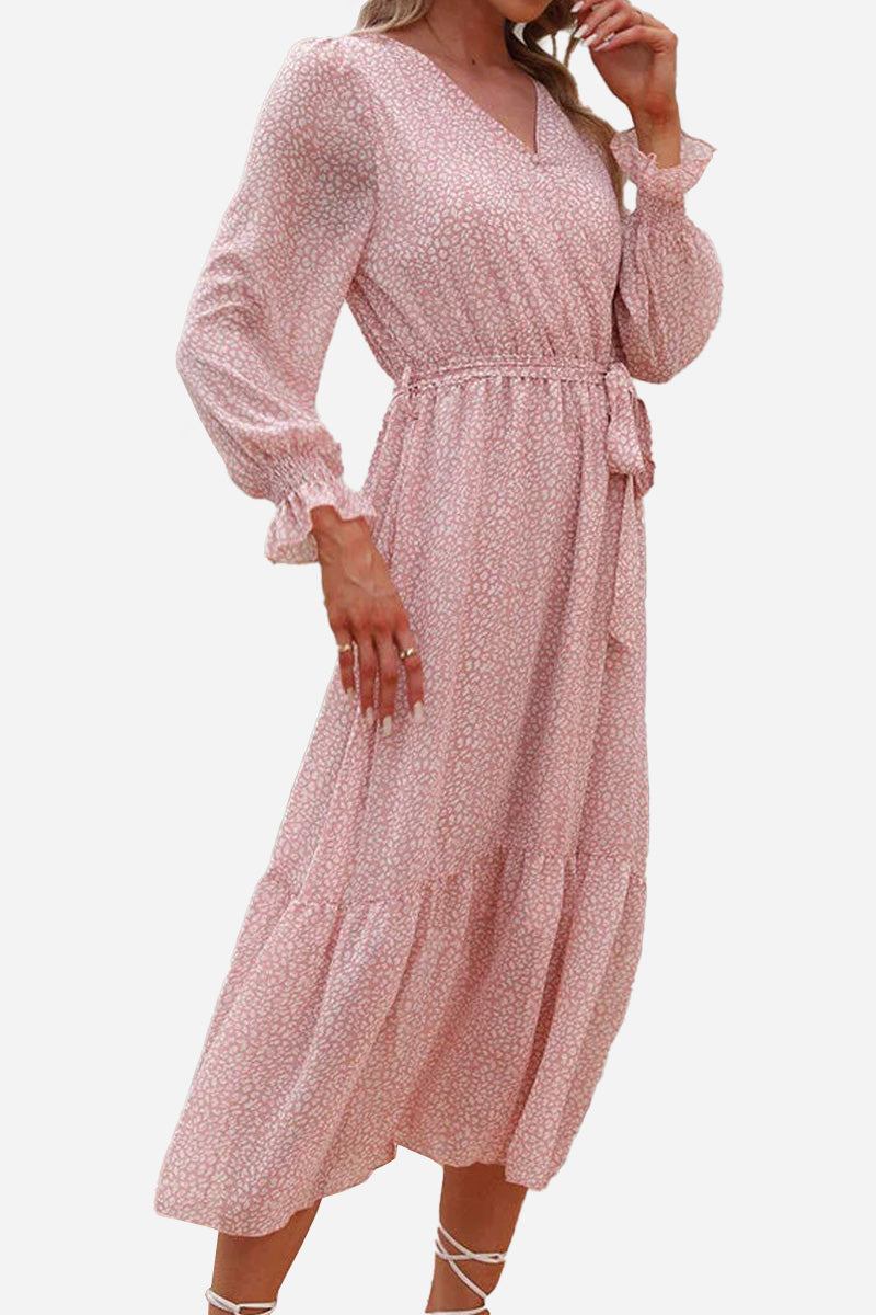 Vestido midi envolvente Bloom