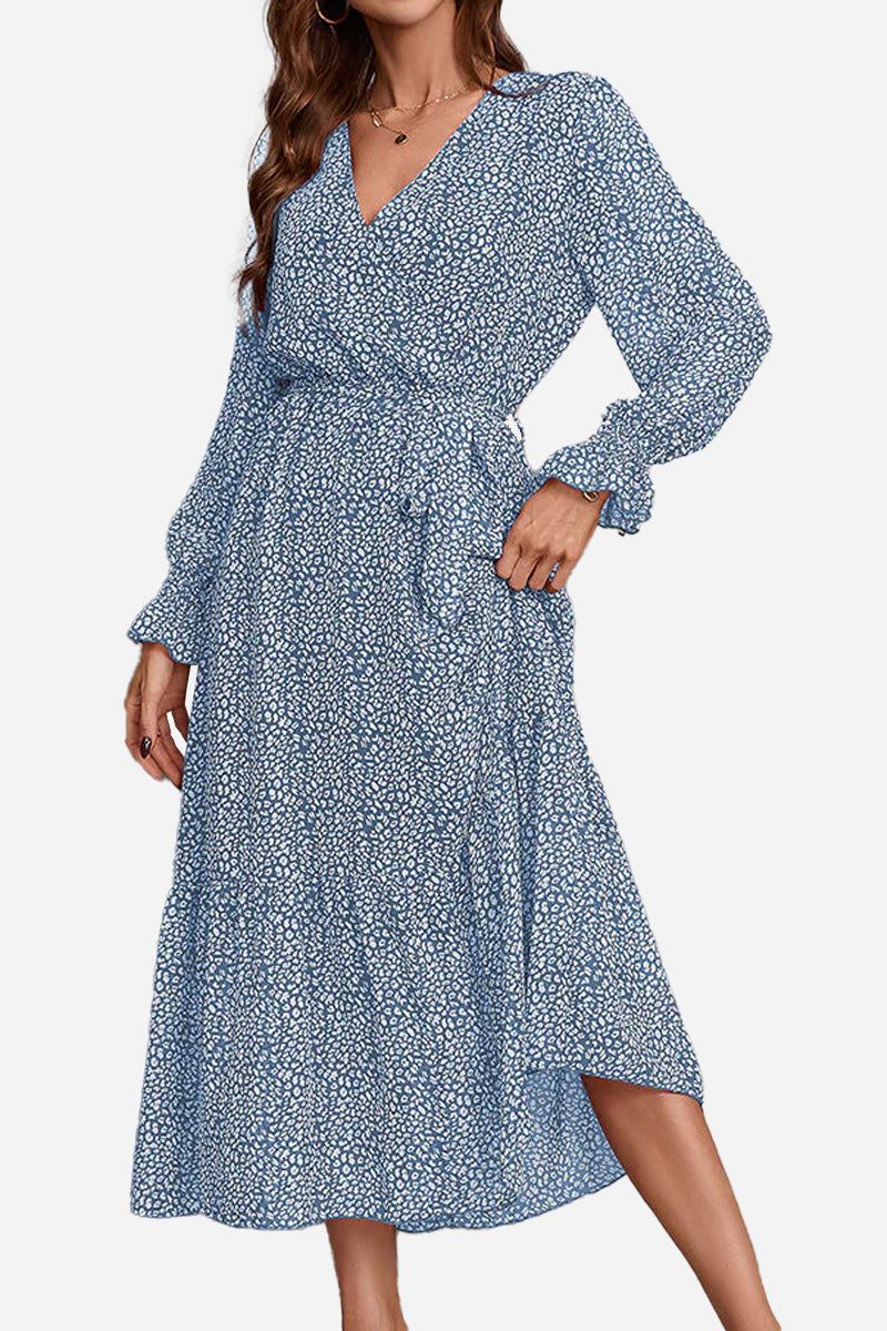 Vestido midi envolvente Bloom
