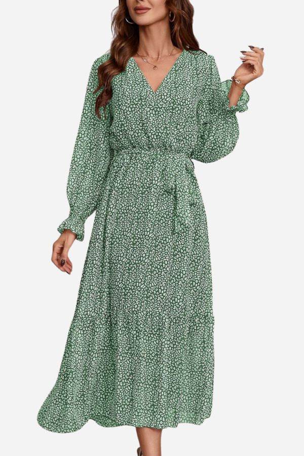 Vestido midi envolvente Bloom