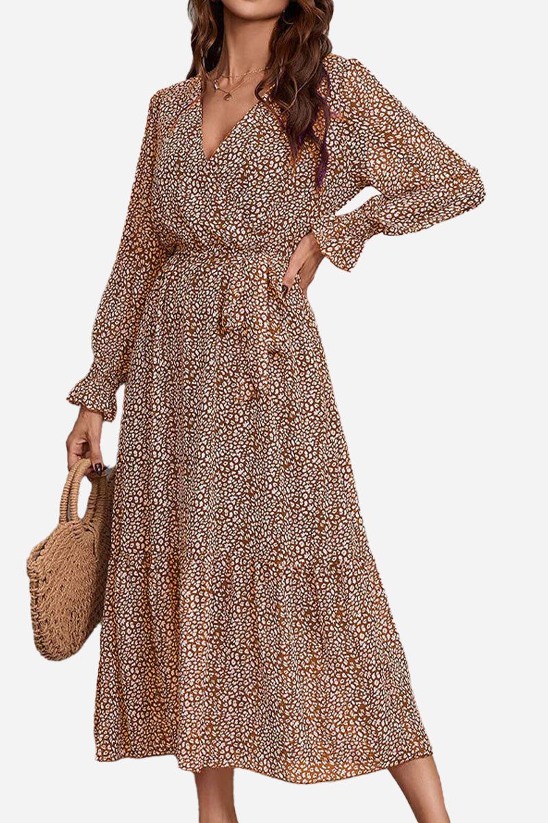 Vestido midi envolvente Bloom