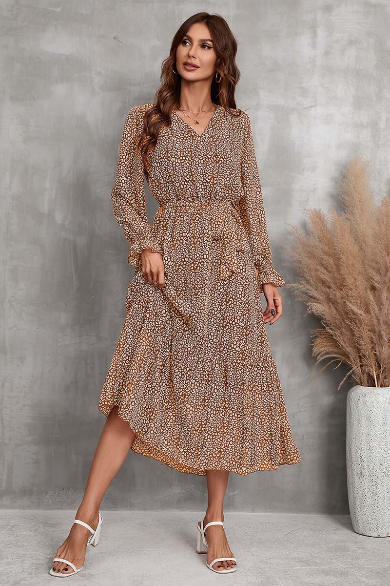 Vestido midi envolvente Bloom