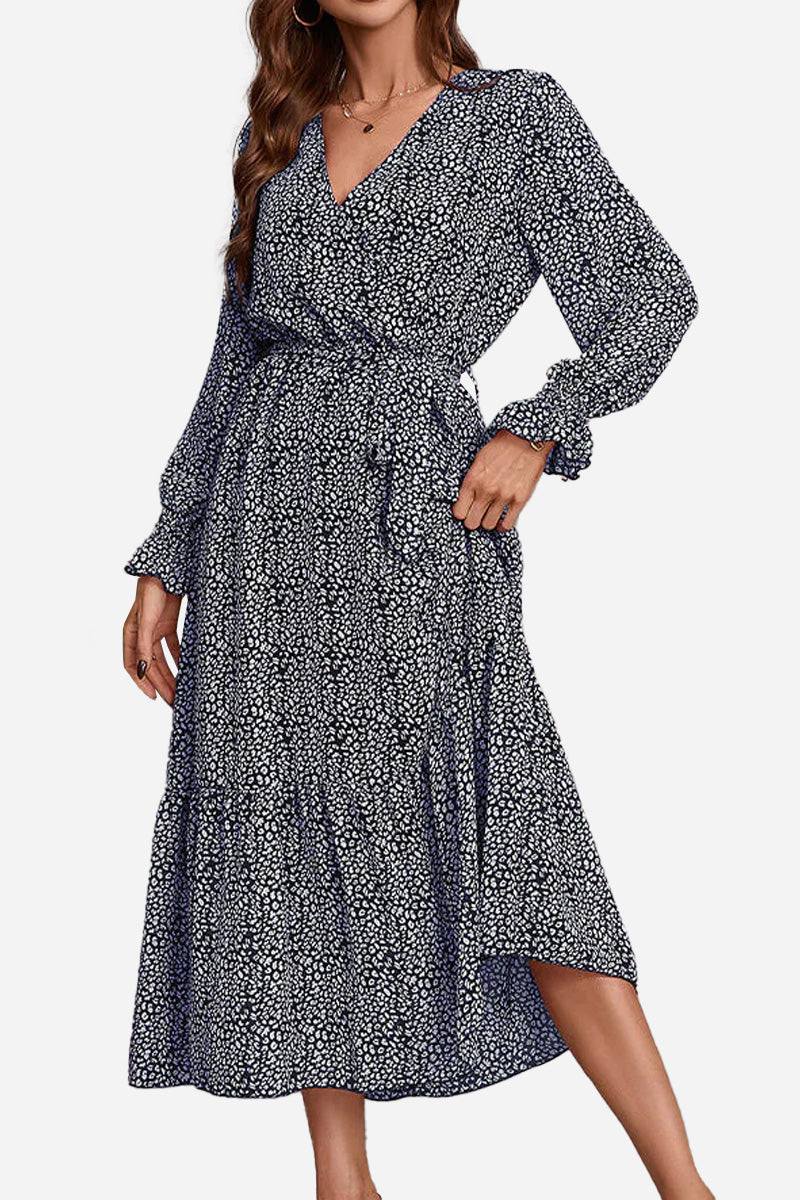 Vestido midi envolvente Bloom