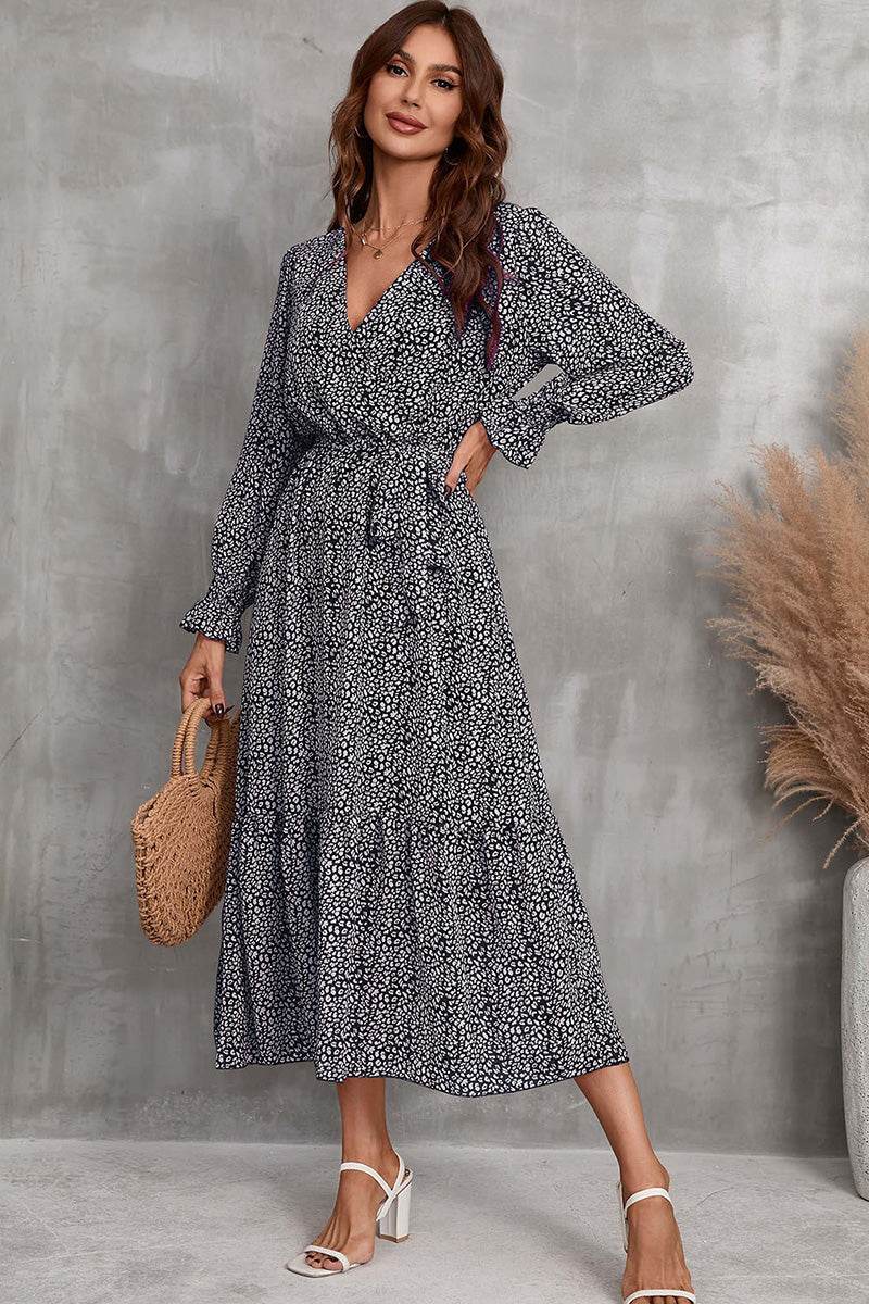 Vestido midi envolvente Bloom