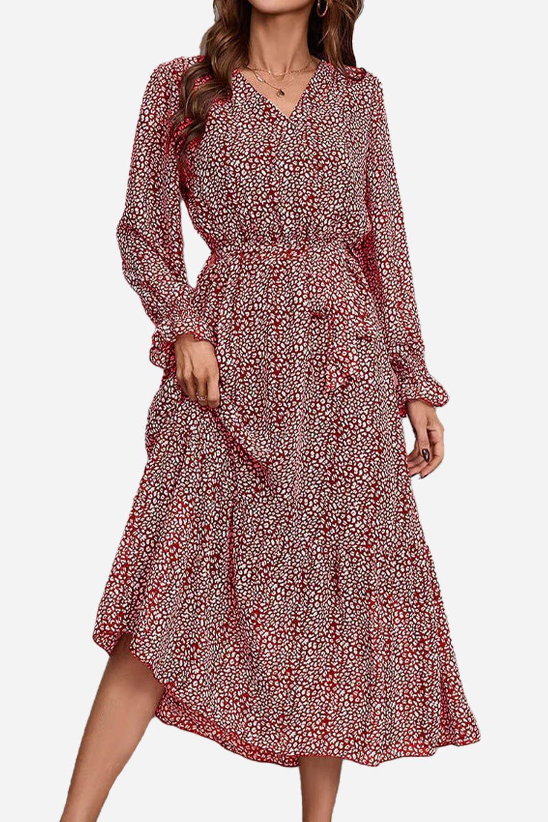 Vestido midi envolvente Bloom