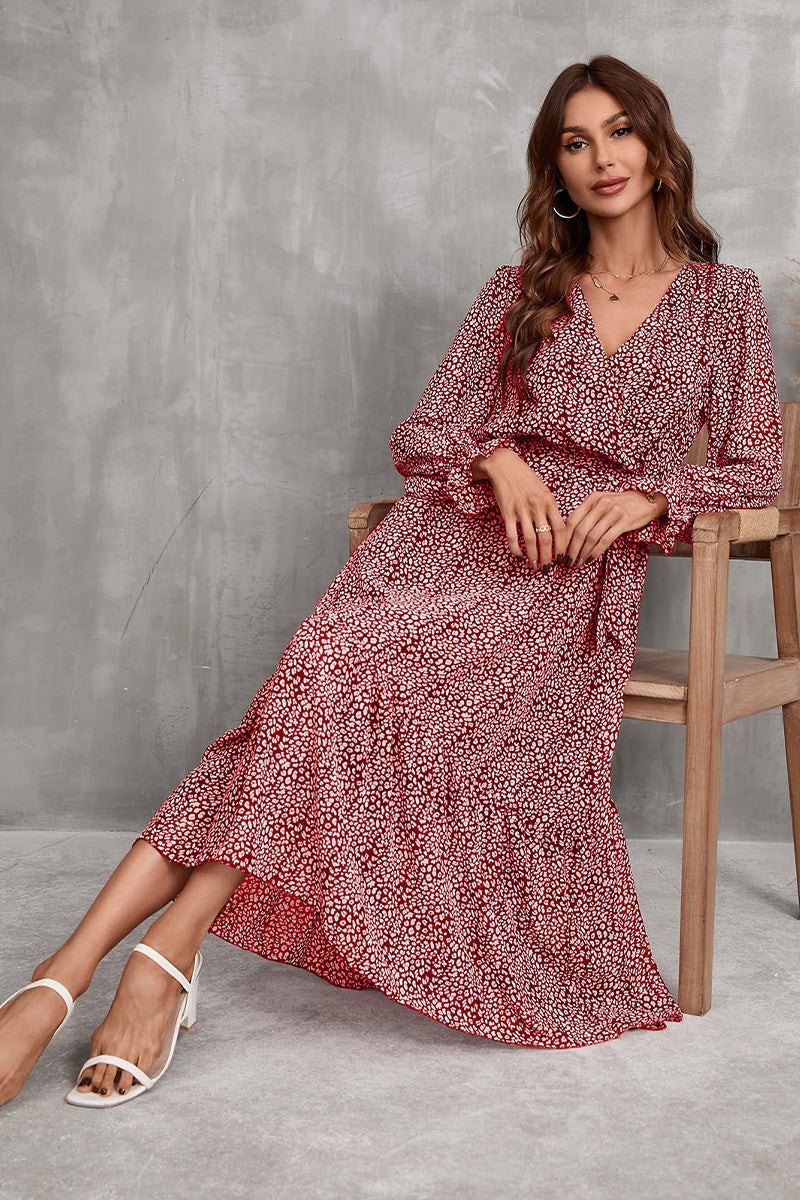 Vestido midi envolvente Bloom