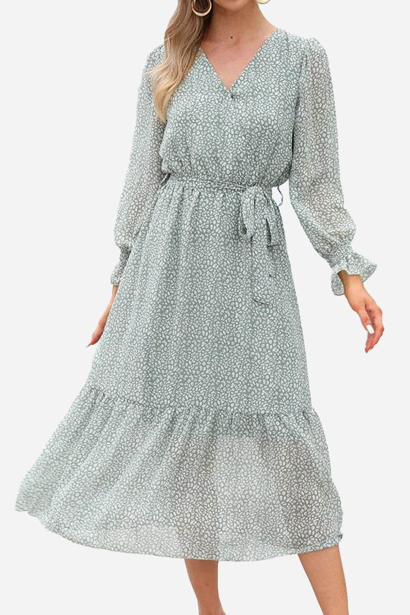 Vestido midi envolvente Bloom