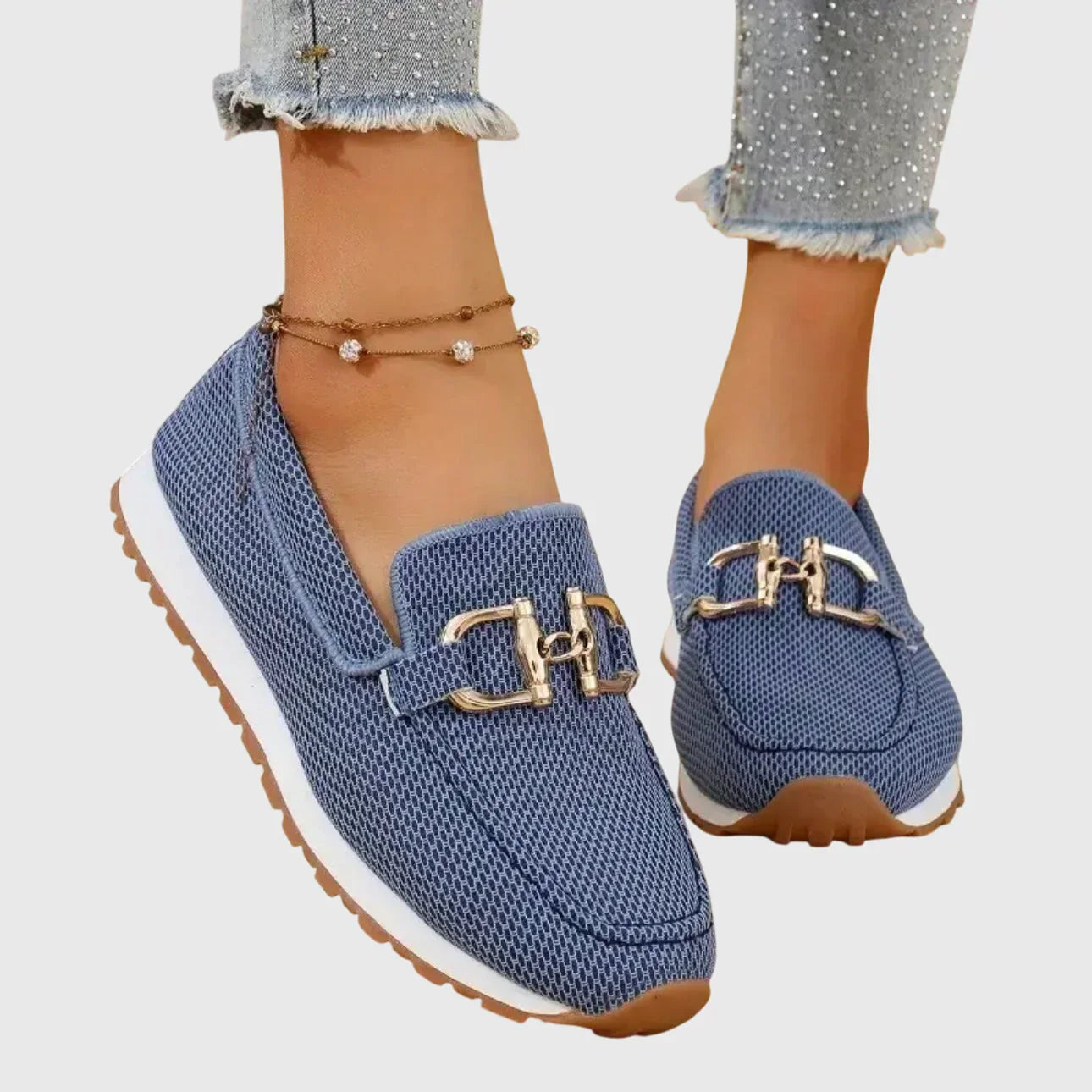 Sinforosa™ | Mocasín Deportivo con Hebilla Dorada