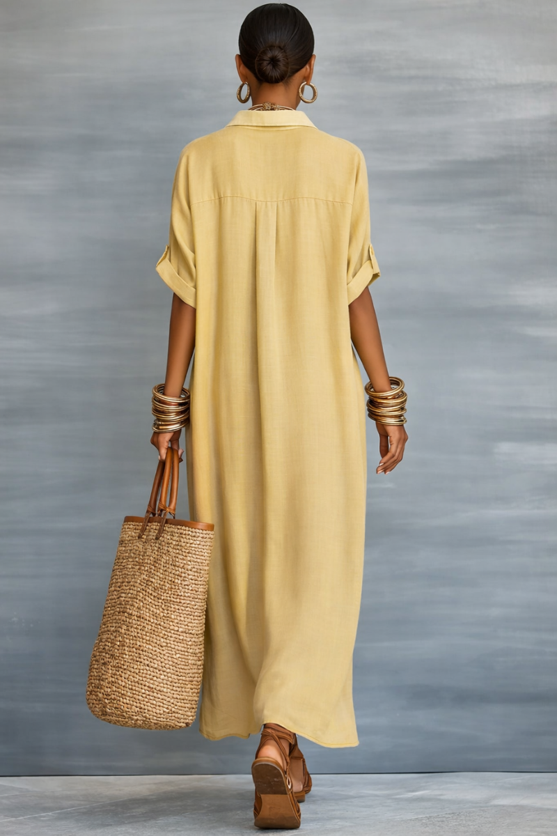 Isabel | Vestido maxi minimalista para mujer