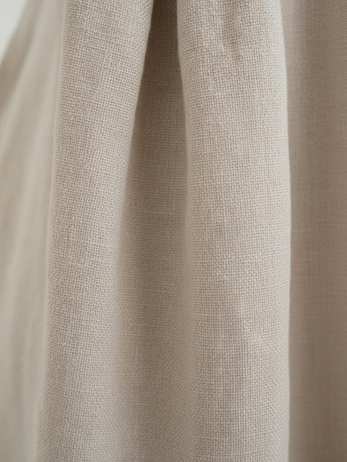 Vestido de cintura imperial 100% algodón-lino