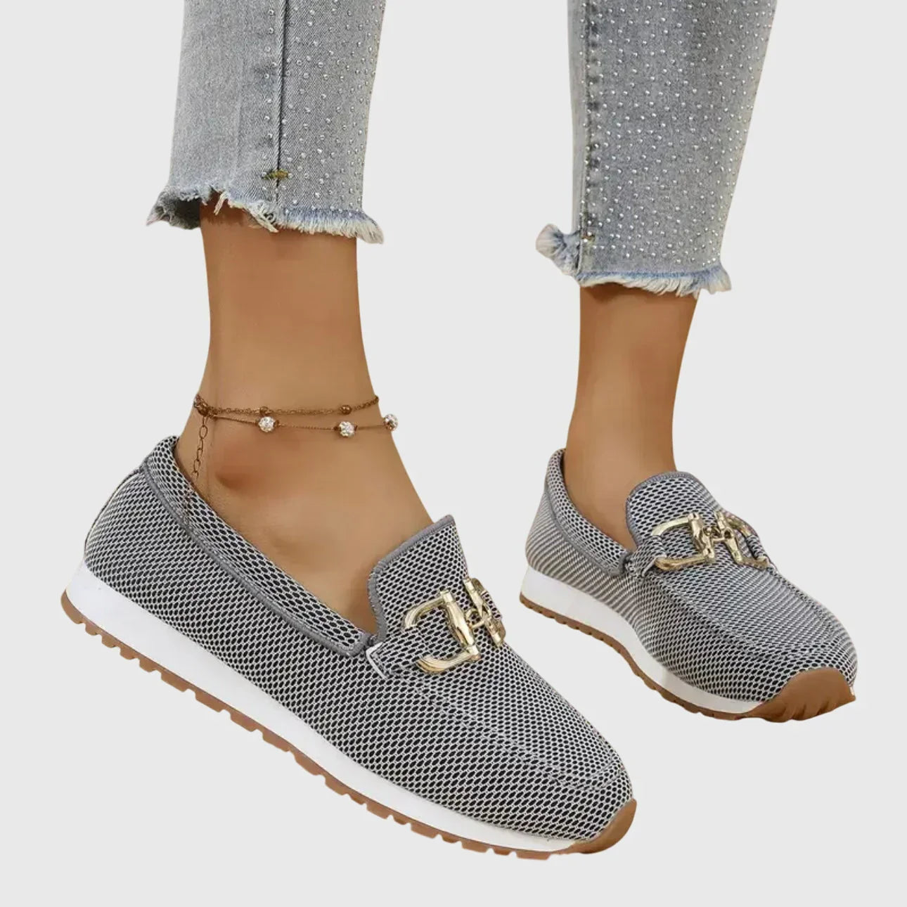 Sinforosa™ | Mocasín Deportivo con Hebilla Dorada
