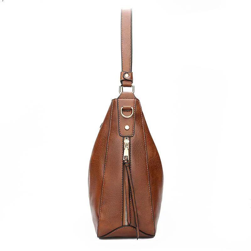 Bolso de mano de cuero de lujo antirrobo tipo hobo + Cartera pequeña GRATIS