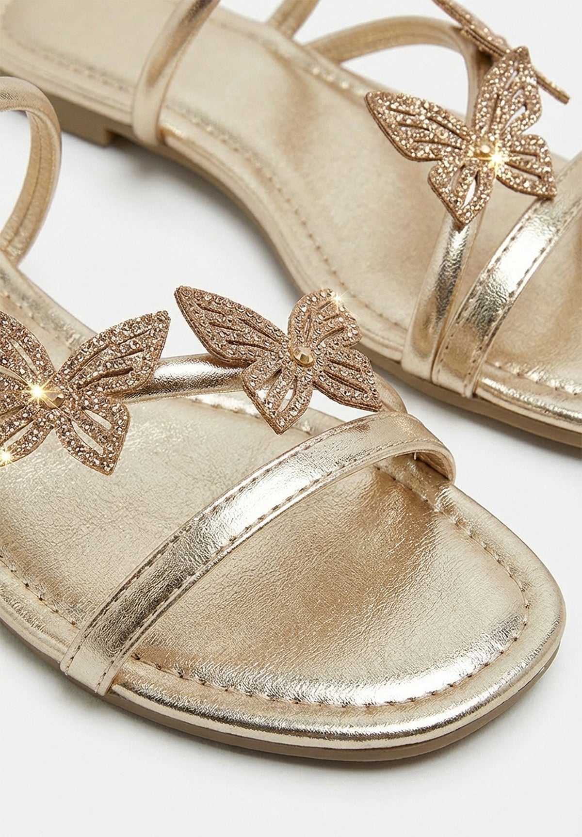 Sandalias Butterfly Dreaming Doradas de Tiras