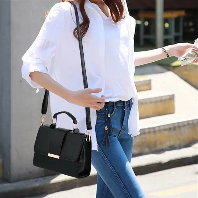 Bolso bandolera retro chic para mujer - Piel sintética de alta calidad