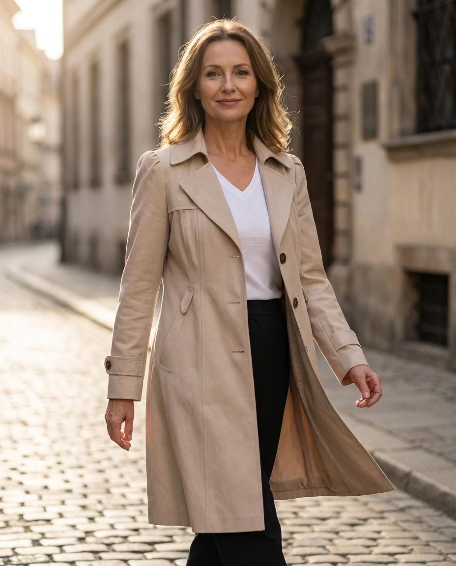 Inés™ | Abrigo Elegante de Estilo Vintage con Botones