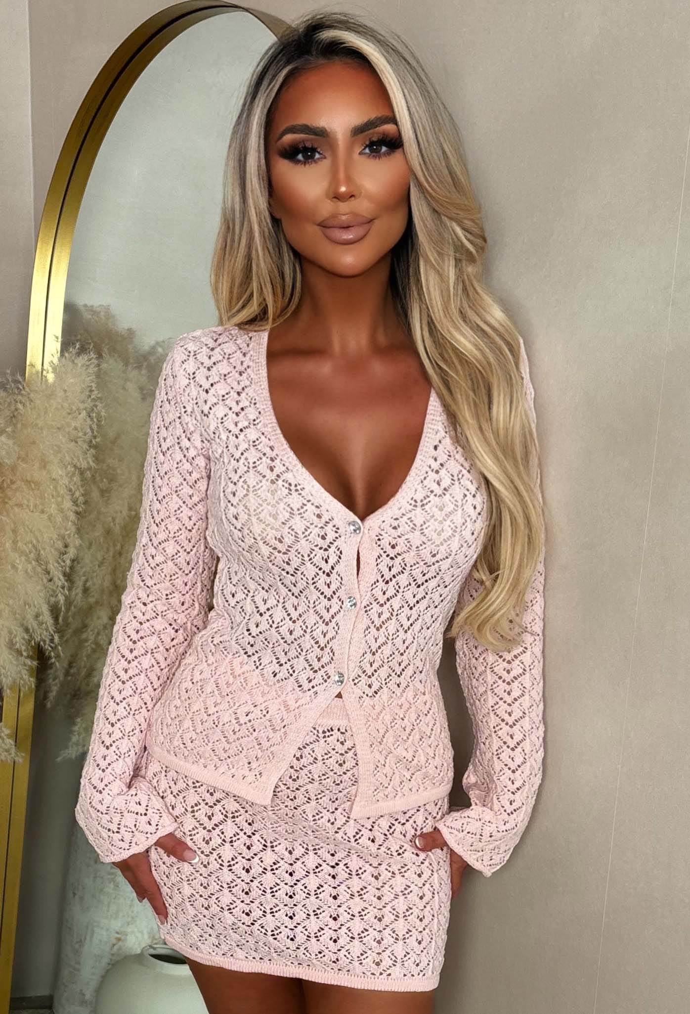 Top Rosa Pastel de Crochet Exotic Glow