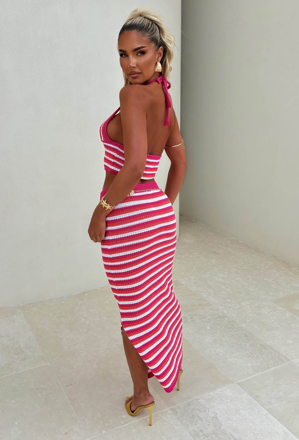 Top Bralette Coral de Punto Crochet Your Leading Lady